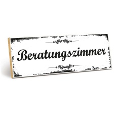 Holzschild "Beratungszimmer" – Dekoschild...