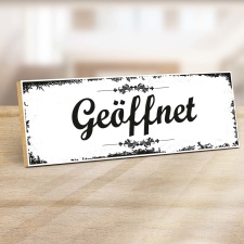 Holzschild "Geöffnet" – Dekoschild...