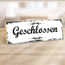 Holzschild "Geschlossen" – Dekoschild aus...