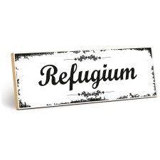 Holzschild "Refugium" – Dekoschild aus...