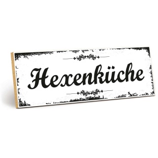 Holzschild "Hexenküche" – Dekoschild aus Holz 30x10 cm