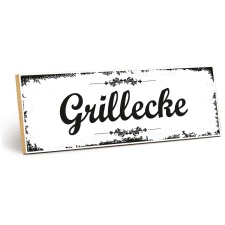 Holzschild "Grillecke" – Dekoschild aus...