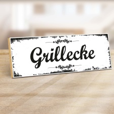 Holzschild "Grillecke" – Dekoschild aus...
