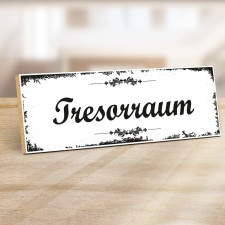 Holzschild "Tresorraum" – Dekoschild aus...