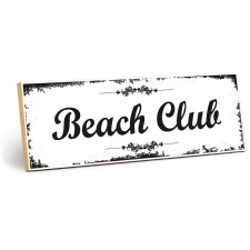 Holzschild "Beach Club" – Dekoschild aus...