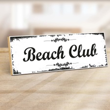 Holzschild "Beach Club" – Dekoschild aus...