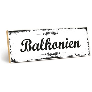 Holzschild "Balkonien" – Dekoschild aus Holz 30x10 cm