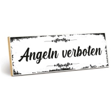 Holzschild "Angeln verboten" – Dekoschild...