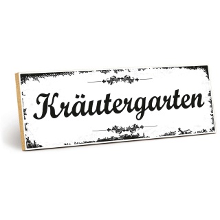 Holzschild "Kräutergarten" – Dekoschild aus Holz 30x10 cm