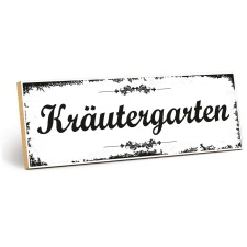 Holzschild "Kräutergarten" –...