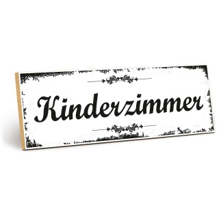 Holzschild "Kinderzimmer" – Dekoschild aus Holz 30x10 cm