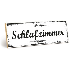 Holzschild "Schlafzimmer" – Dekoschild...