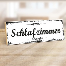Holzschild "Schlafzimmer" – Dekoschild...