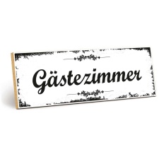 Holzschild "Gästezimmer" –...