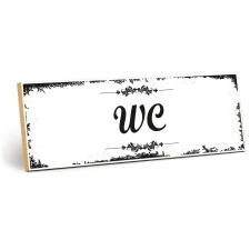 Holzschild "WC" – Dekoschild aus Holz...