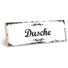 Holzschild "Dusche" – Dekoschild aus Holz...