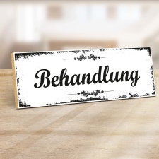 Holzschild "Behandlung" – Dekoschild aus...
