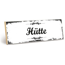 Holzschild "Hütte" – Dekoschild aus...