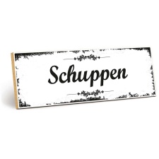 Holzschild "Schuppen" – Dekoschild aus...