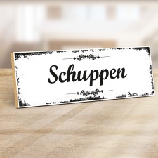 Holzschild "Schuppen" – Dekoschild aus...