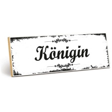 Holzschild "Königin" – Dekoschild aus Holz 30x10 cm