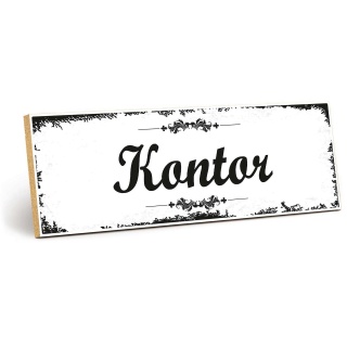 Holzschild "Kontor" – Dekoschild aus Holz 30x10 cm