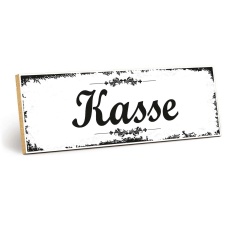Holzschild "Kasse" – Dekoschild aus Holz...