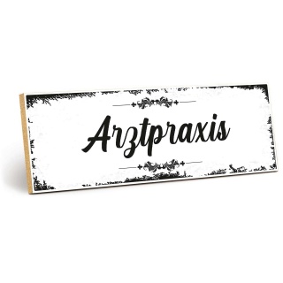 Holzschild "Arztpraxis" – Dekoschild aus Holz 30x10 cm