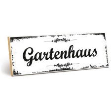 Holzschild "Gartenhaus" – Dekoschild aus...