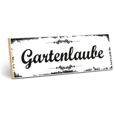 Holzschild "Gartenlaube" – Dekoschild aus...