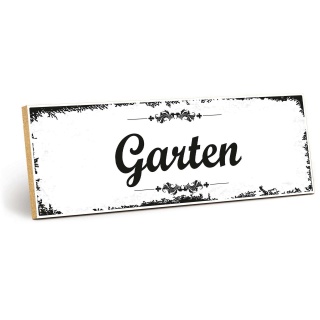 Holzschild "Garten" – Dekoschild aus Holz 30x10 cm