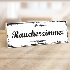 Holzschild "Raucherzimmer" – Dekoschild...