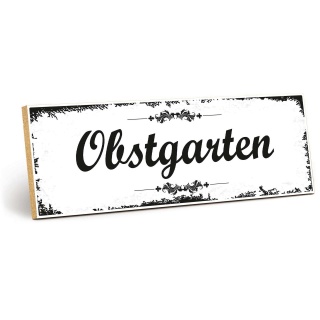 Holzschild "Obstgarten" – Dekoschild aus Holz 30x10 cm