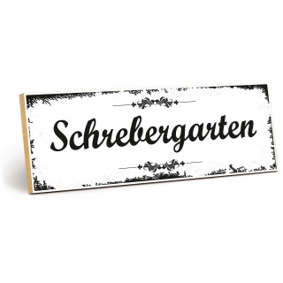 Holzschild "Schrebergarten" – Dekoschild aus Holz 30x10 cm