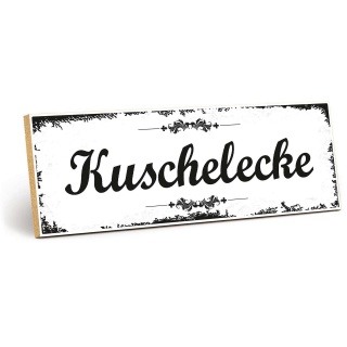 Holzschild "Kuschelecke" – Dekoschild aus Holz 30x10 cm