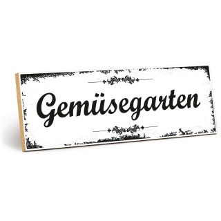 Holzschild "Gemüsegarten" – Dekoschild aus Holz 30x10 cm