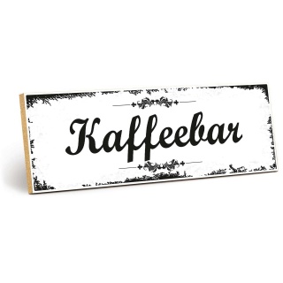 Holzschild "Kaffeebar" – Dekoschild aus Holz 30x10 cm