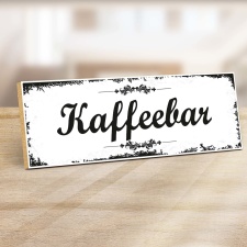 Holzschild "Kaffeebar" – Dekoschild aus...