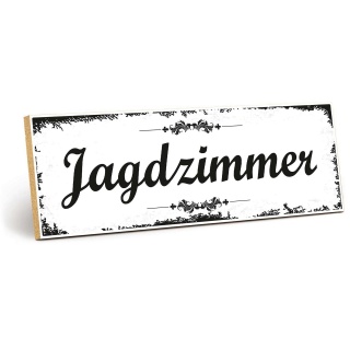 Holzschild "Jagdzimmer" – Dekoschild aus Holz 30x10 cm