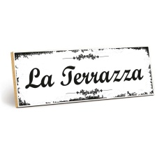 Holzschild "La Terrazza" – Dekoschild aus...