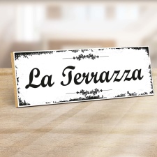 Holzschild "La Terrazza" – Dekoschild aus...