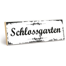 Holzschild "Schlossgarten" – Dekoschild...