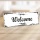 Holzschild "Welcome" – Dekoschild aus Holz 30x10 cm