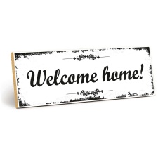 Holzschild "Welcome home!" – Dekoschild...
