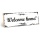 Holzschild "Welcome home!" – Dekoschild aus Holz 30x10 cm