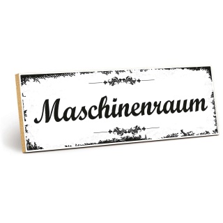 Holzschild "Maschinenraum" – Dekoschild aus Holz 30x10 cm