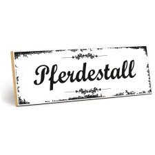 Holzschild "Pferdestall" – Dekoschild aus...