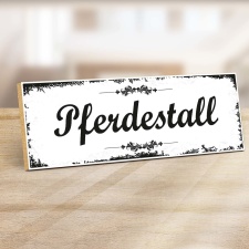 Holzschild "Pferdestall" – Dekoschild aus...