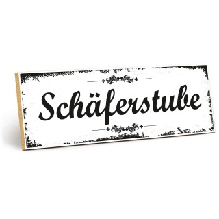 Holzschild "Schäferstube" – Dekoschild aus Holz 30x10 cm