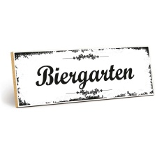 Holzschild "Biergarten" – Dekoschild aus...